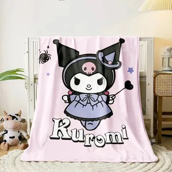 Dětská deka Kuromi měkká anime deka na spaní | dětská deka, cestovní přikrývka - 6 , 150x200cm