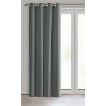 Dekorační závěs s kroužky EASY TOP grafitová 1x140x250 cm (cena za 1 kus) MyBestHome