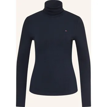 Dámské tričko Tommy Hilfiger Dámské Tričko S Rolákem, tmavě modrá, 36