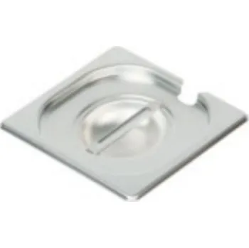 Dóza na potraviny TOMGAST Víko nerezové GN 1/6 plné s výřezem na naběračku M-16001 L