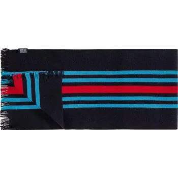 Šála Scarf MARTINI RACING® Šála pletená v ikonických barvách sportovních vozů tmavě modrá (Módní pletená šála MARTINI RACING® v barvách ikonické kolekce. Se závodními pruhy a tkanou etiketou.)