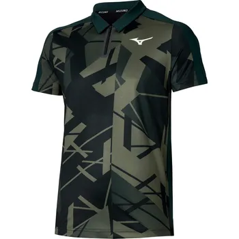 Pánské tričko Pánské tričko Mizuno Daybreakers Shadow SS Polo M Black Grape Leaf XXL