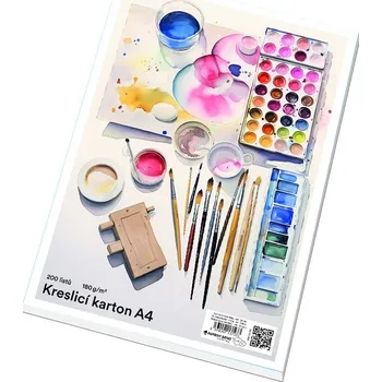 Výtvarný papír Papírny Brno - kreslící karton A4, 180 g/m2, 200 listů