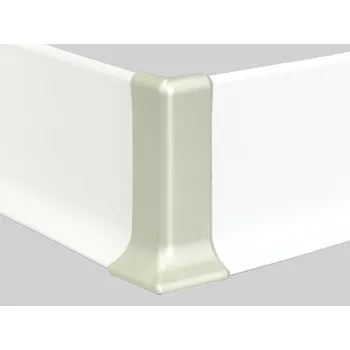 soklová lišta Küberit 912 U vnější roh soklové lišty Imitace nerezi F2G, bal. 2 ks