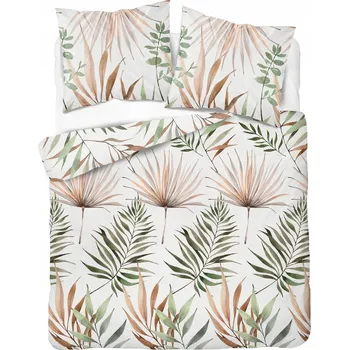 Povlečení Bavlněné Povlečení 220x200cm Listy Natura