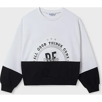 Dívčí mikina Dívčí Crop mikina Mayoral 6456-11 Bílo-černá velikost 162