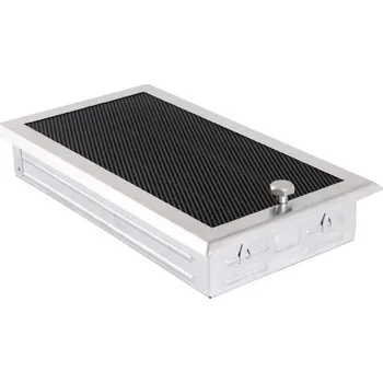 Větrací mřížka HSF Krbová mřížka 160x320 broušený chrom s žaluzií