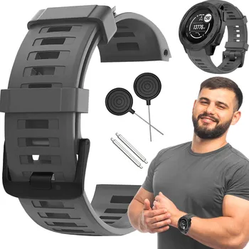 Řemínek na hodinky Řemínek ChronSmarta pro Garmin 22mm šedý