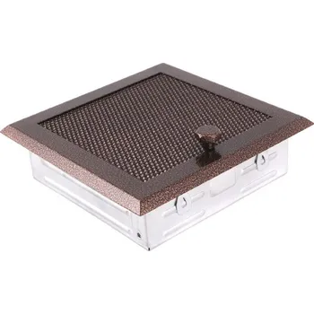 Větrací mřížka HSF Krbová mřížka 160x160 stará meď s žaluzií