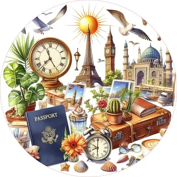 Jedlá dekorace na dort CESTOVÁNÍ-04 Materiál: Jedlý papír