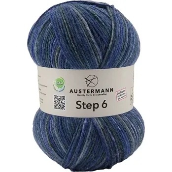 Příze Austermann Step 6 Color 738 Navy (Ponožková příze Step 6 - 738 Navy)