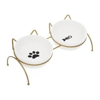Sada misek | CATTY | pro kočky na zlatém podstavci | 27x13x11 cm | 884417 Homla