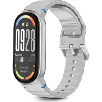 Řemínek na hodinky TECH-PROTECT SILICONE SPORT XIAOMI SMART BAND 8 / 9 / 10 / NFC CRAYON GREY