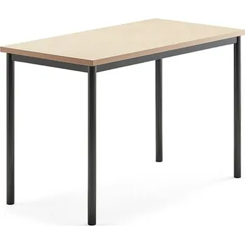 Psací stůl Stůl SONITUS, 1200x700x760 mm, antracitově šedé nohy, deska s linoleem, béžová