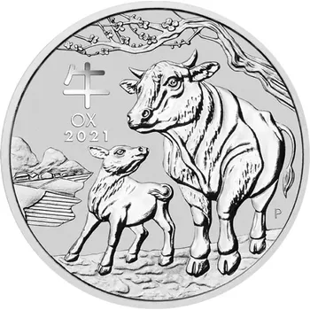 Stříbrná mince 1/2 Oz Lunar Series III Year of the Ox 2021