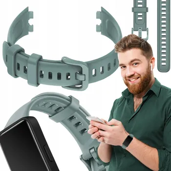 Řemínek na hodinky Sportovní khaki řemínek ChronSmarta pro hodinky Huawei Band 8 9 10, šířka 16 mm, gumový