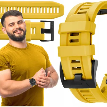 Řemínek na hodinky Řemínek ChronSmarta pro Garmin 26mm, žlutý