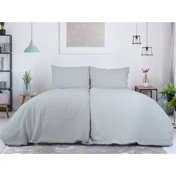 Povlečení B.E.S. - Petrovice, s.r.o. Povlečení jednobarevný KREP ZIP 140x200+70x90 - šedá