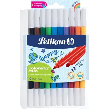 Pelikan - Fixy oboustranné 10 ks = 20 barev