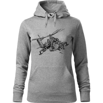 Dámská mikina Mikina - Mi-24 Barva: Šedá (12), Velikost: XL, Střih: Dámské