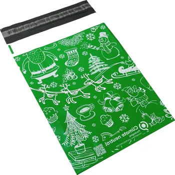 Obálka Vánoční plastové obálky zelené 381 x 457 mm