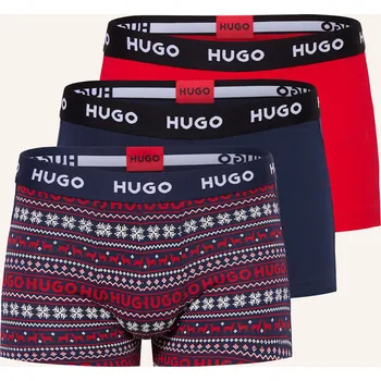 Boxerky Hugo Pánské Boxerky, 3 Kusy V Balení, tmavě modrá / červená /...