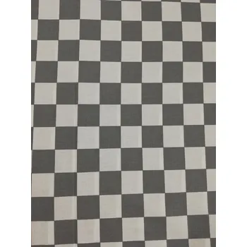Bavlněná česká látka šíře 240 cm - Šachovnice šedá a bílá (50cm)