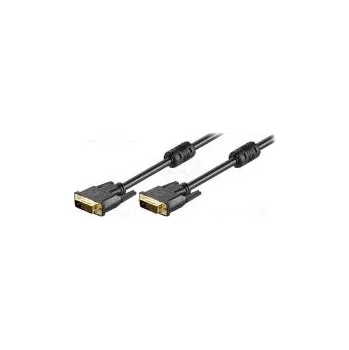 Video kabel Cable DVI-D (24+1) plug,both sides 10m black