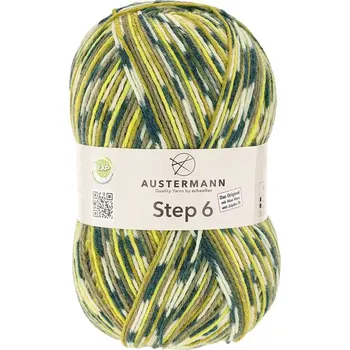 Příze Austermann Step 6 Color 788 Oliv (Ponožková příze Step 6 - 788 Oliv)