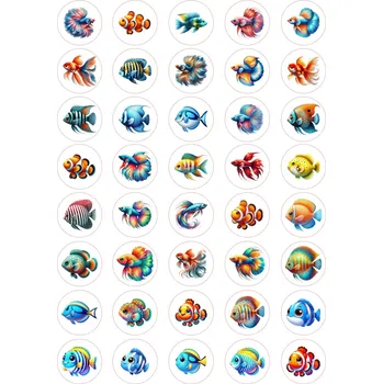 Jedlá dekorace na dort RYBAŘENÍ-30 Materiál: Jedlý papír