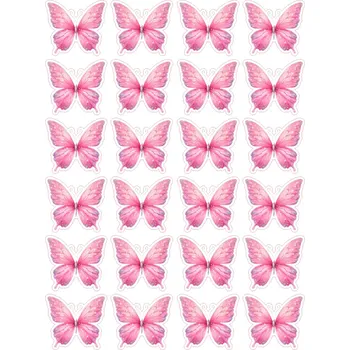 Jedlá dekorace na dort MOTYLI-56 Materiál: Jedlý papír