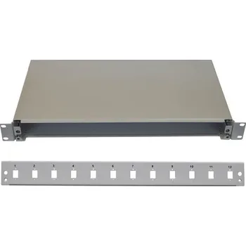 Rozvaděč 19" Optická vana 12xSC simplex včetně kazety šedá