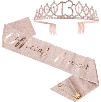 Narozeninová růžová sada pro dívky | párty výzdoba, dívčí doplňky - 13