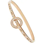 JVD Dámský pevný ocelový rose gold náramek se zirkony JGB11R