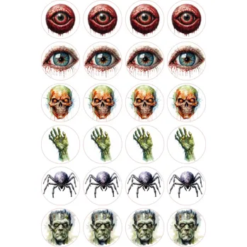 Jedlá dekorace na dort HALLOWEEN-50 Materiál: Jedlý papír