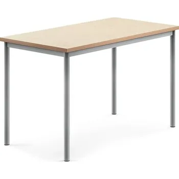 Psací stůl Stůl SONITUS, 1200x700x760 mm, stříbrné nohy, deska s linoleem, béžová