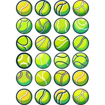 Jedlá dekorace na dort TENIS-18 Materiál: Jedlý papír