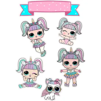 Jedlá dekorace na dort L.O.L-11 Materiál: Jedlý papír