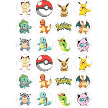 Jedlá dekorace na dort POKÉMON-13 Materiál: Jedlý papír