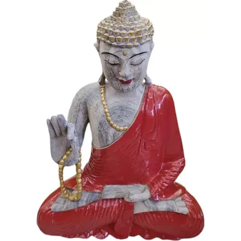 Buddha červený 3 40 cm