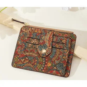 Peněženka Retro korková peněženka na karty | tenká peněženka, držák karet - A1