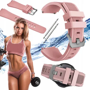 Řemínek pro Garmin Forerunner 255 / 255 Music chytré hodinky světle růžový řemínek