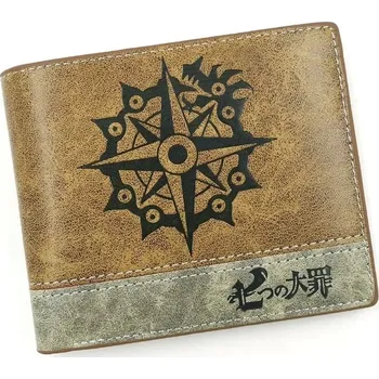 Peněženka Anime peněženka Wrath Bradley koženková | pánská peněženka, stylová peněženka - světle žlutá