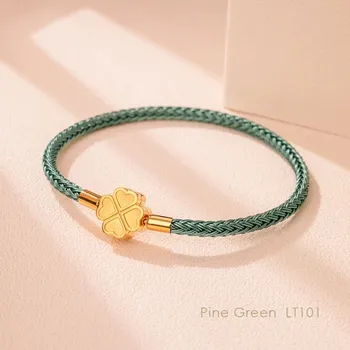 Náramek Náramek čtyřlístek z oceli Moonlight | dámský náramek, náramek štěstí - LT101 , 21 cm