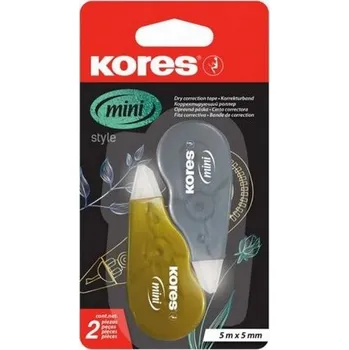 Korekční prostředek KORES Korekční strojek 84122 MINI Roller 5 m x 5,5 mm, 2 kusy, mix metalických barev