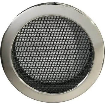 Větrací mřížka HSF Kruhová krbová mřížka 160 mm chrom
