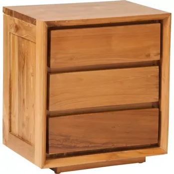 Noční stolek Noční stolek trojzásuvkový New Čokoládová