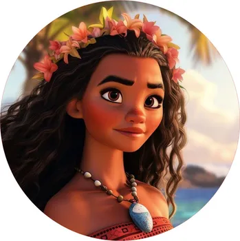 Jedlá dekorace na dort ODVÁŽNÁ VAIANA-01 Materiál: Jedlý papír