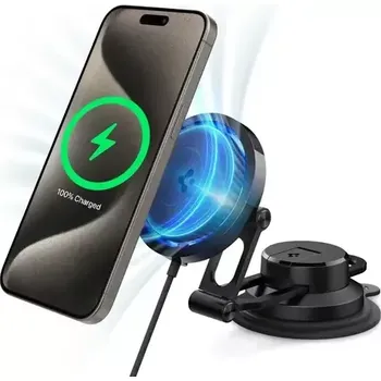 Spigen OneTap Pro 3 Cryomax MagSafe bezdrátová nabíječka do auta černá (ACP07405)