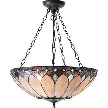 Endon 63976 - Lustr na řetězu Tiffany BROOKLYN 3xE27/60W/230V pr. 50 cm
